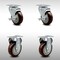 Service Caster 4 Inch SS Maroon Polyurethane Top Plate Caster Set with 2 Brake 2 Rigid SCC SCC-SS20S414-PPUB-MRN-TLB-2-R414-2 - alternate 1